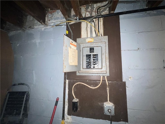 utility room with electric panel