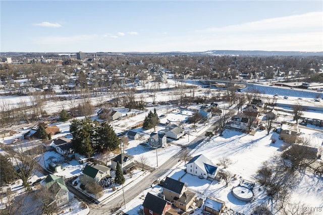 view of snowy aerial view