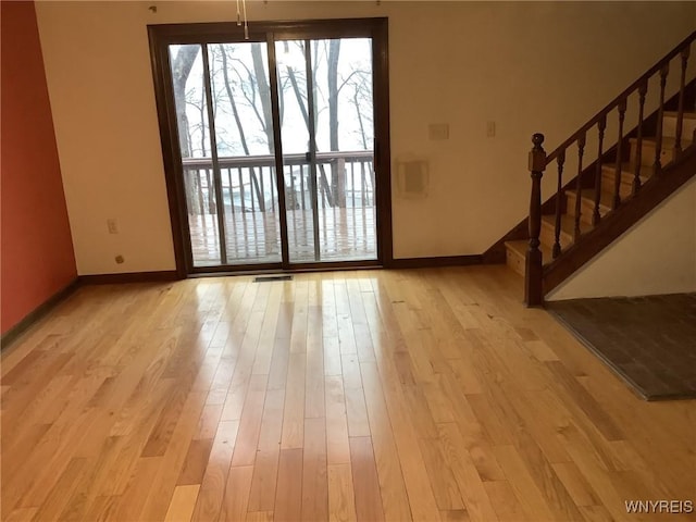 interior space featuring light hardwood / wood-style flooring