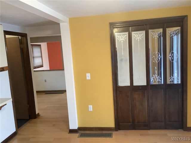 entrance foyer featuring light hardwood / wood-style flooring