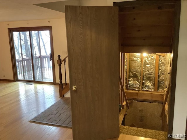 interior space featuring hardwood / wood-style flooring