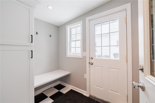 mudroom with a healthy amount of sunlight