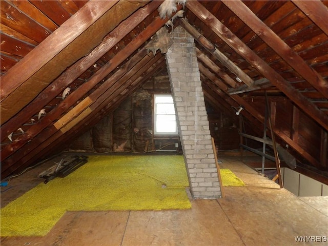 view of attic