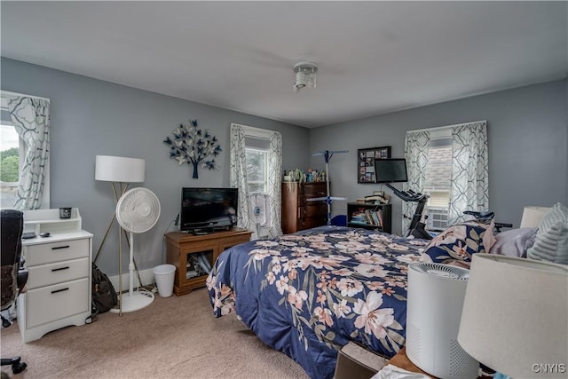 view of carpeted bedroom