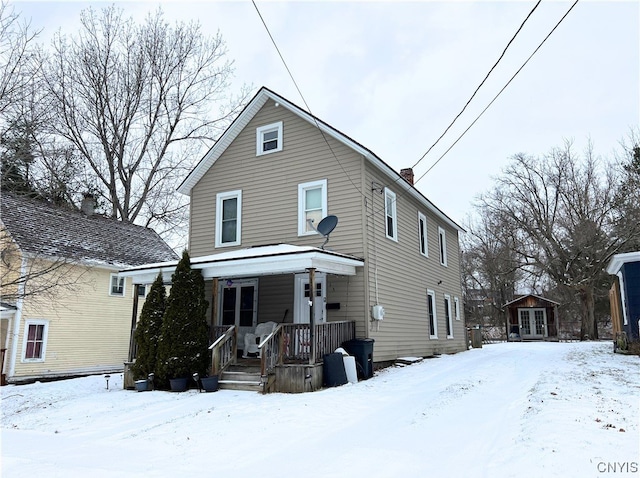 view of front property with a porch