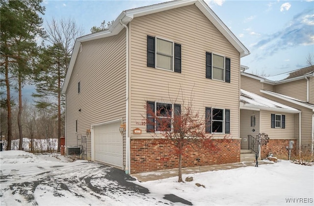 view of property with a garage