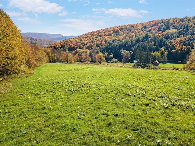 property view of mountains featuring a rural view