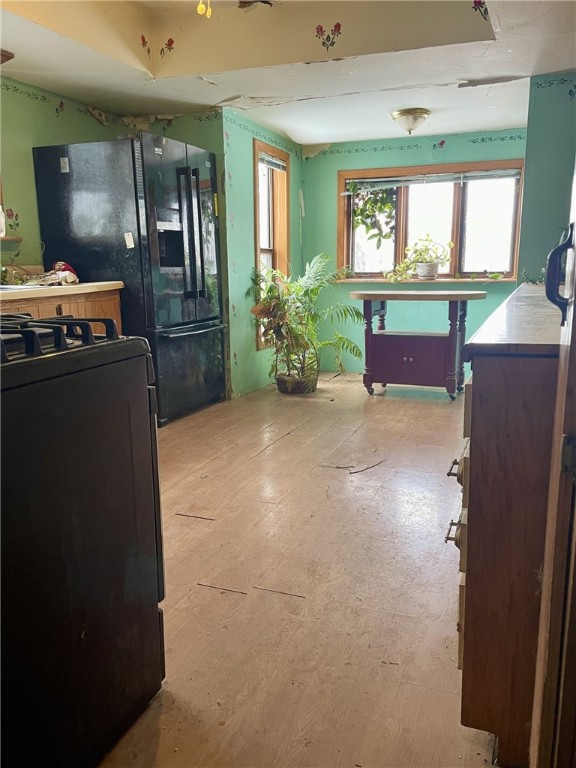 kitchen featuring black appliances