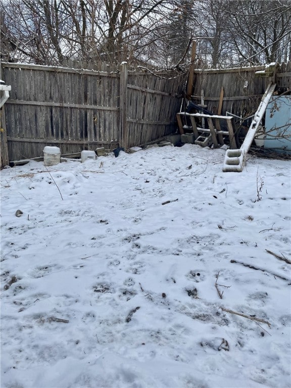 view of snowy yard