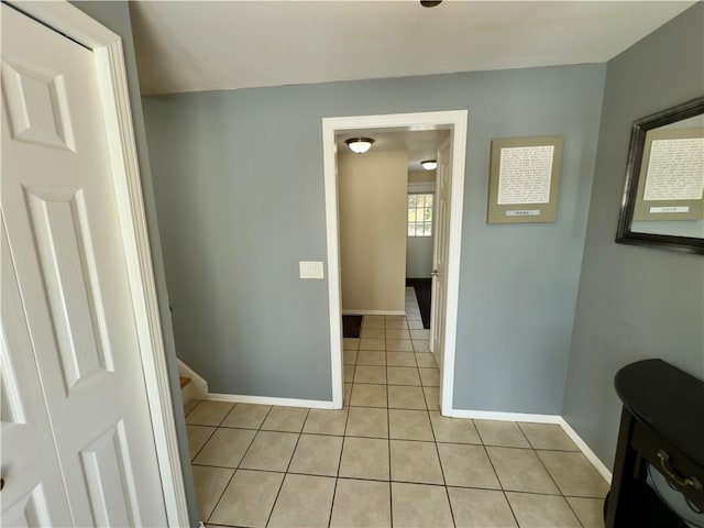 bathroom with tile patterned flooring