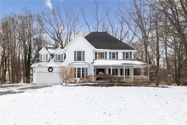 view of front of house with covered porch