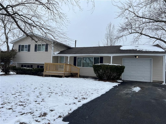 tri-level home featuring a garage