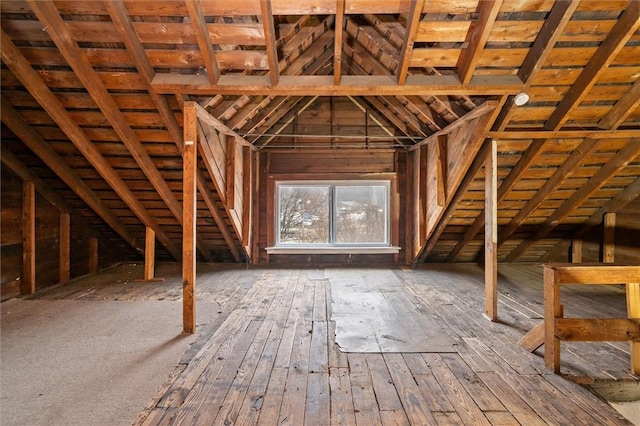 view of attic