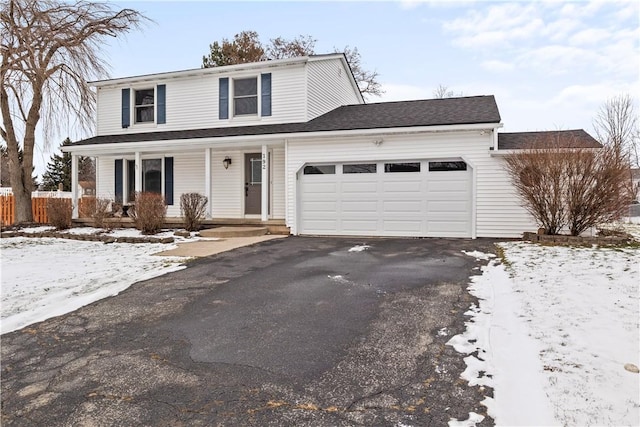 view of property with a garage