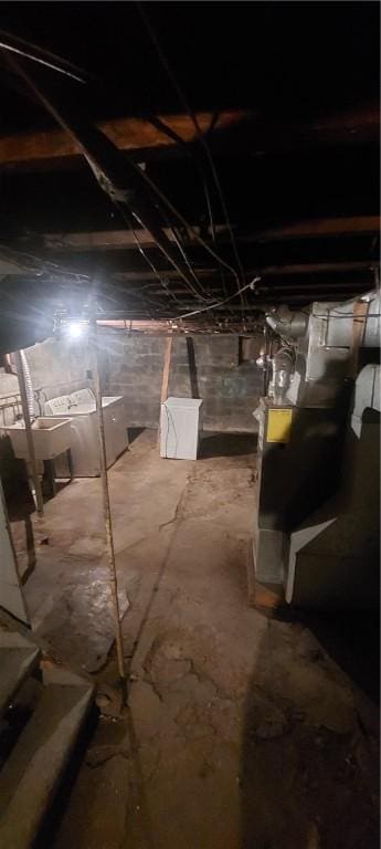 view of basement