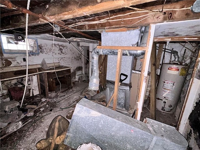 miscellaneous room with water heater