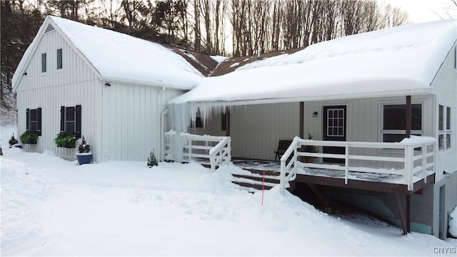 exterior space with covered porch