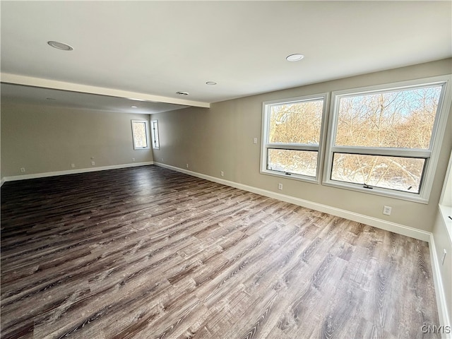 unfurnished room featuring light wood-type flooring