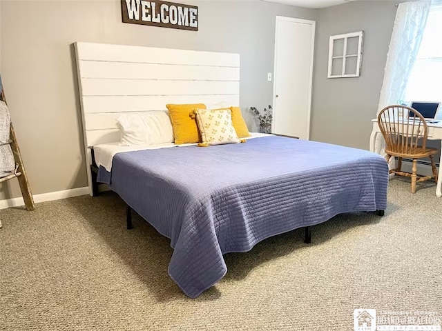 view of carpeted bedroom