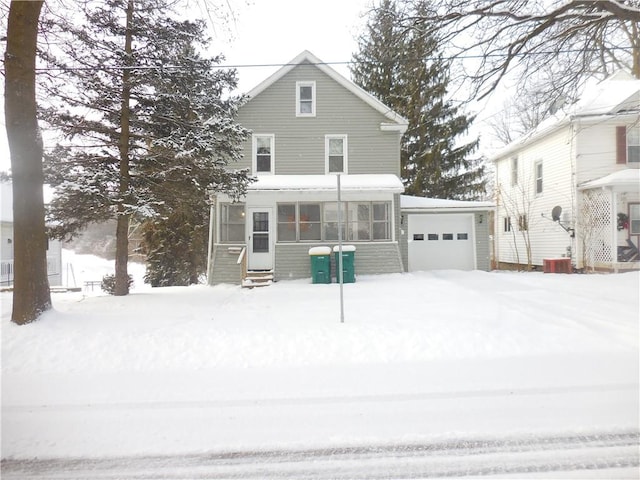 front of property featuring a garage