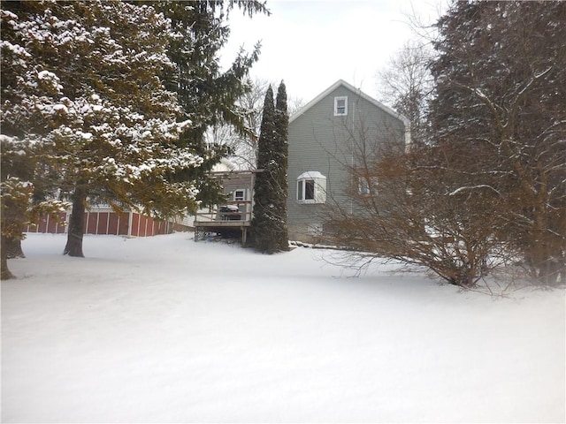 view of snowy yard