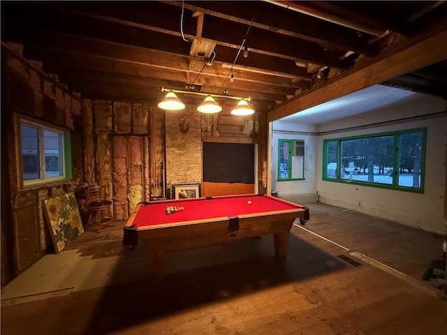 game room featuring billiards