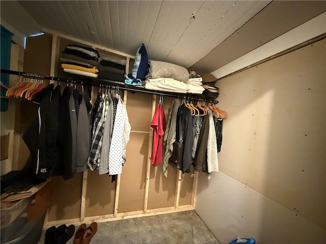 view of walk in closet