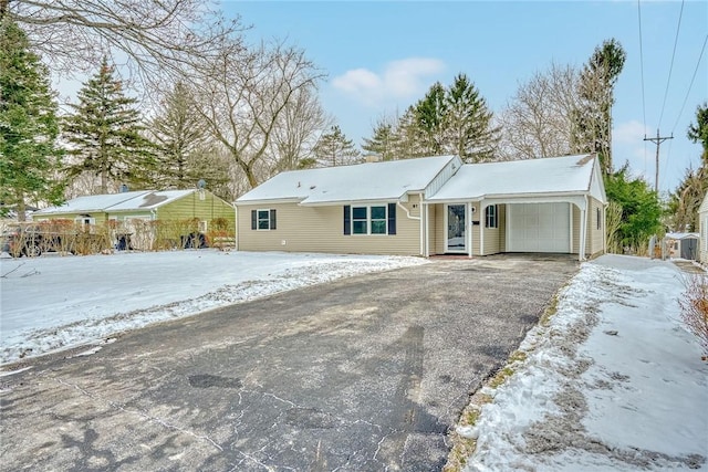 ranch-style house with a garage