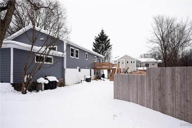 exterior space with a deck