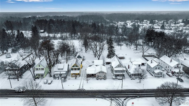 view of snowy aerial view