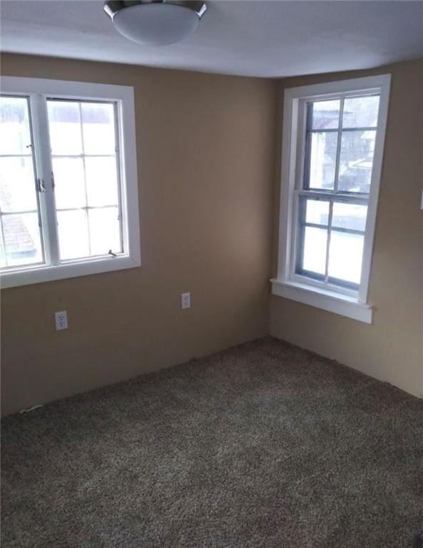 spare room featuring carpet flooring