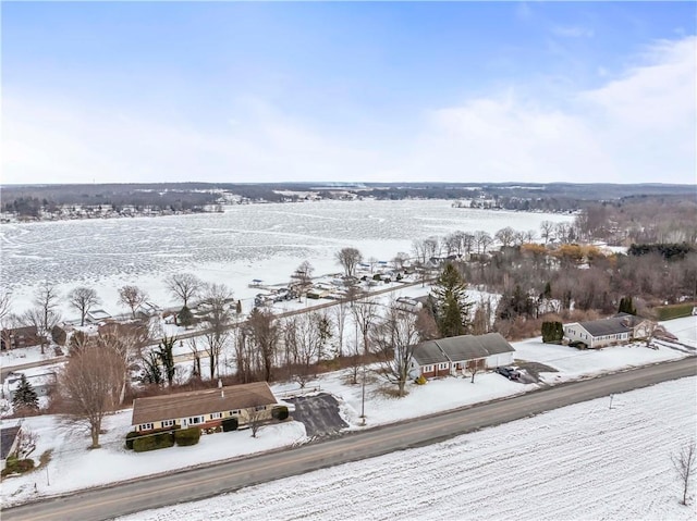 view of snowy aerial view