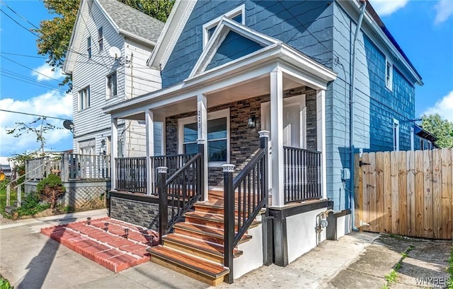 view of front of home with a porch