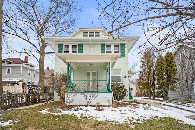 view of front of house with covered porch