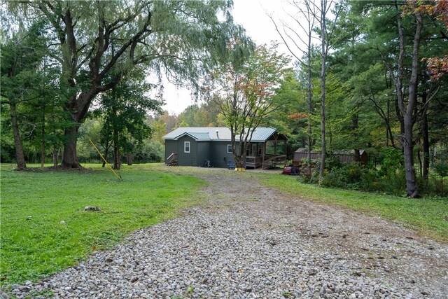 9539 Bronson Rd, Dansville, NY 14572 - view of front of house featuring a front yard