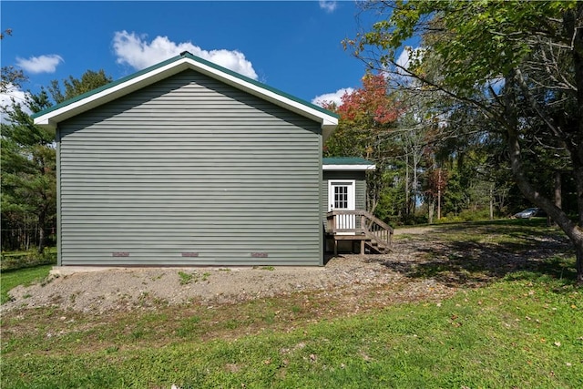 9539 Bronson Rd, Dansville, NY 14572 - view of side of property with a lawn