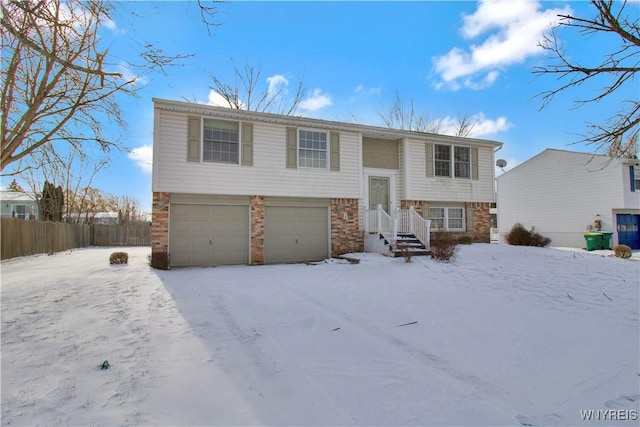 split foyer home with a garage