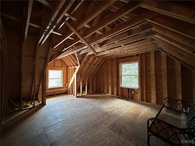 view of attic