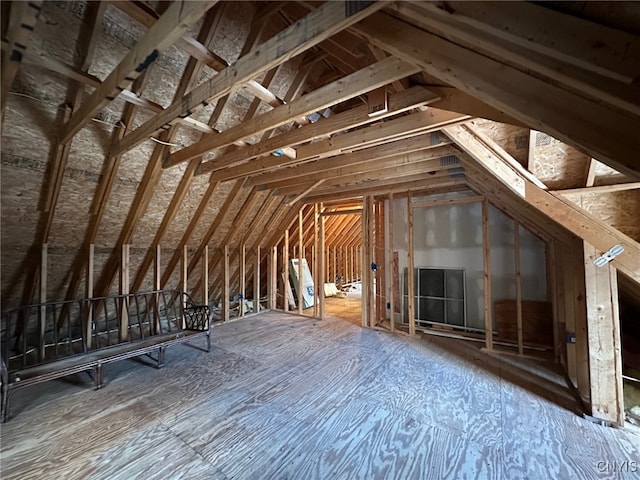 view of attic