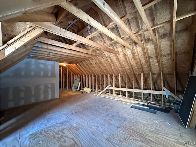 view of attic