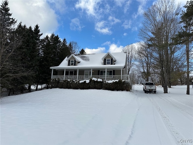 view of front of property with a porch