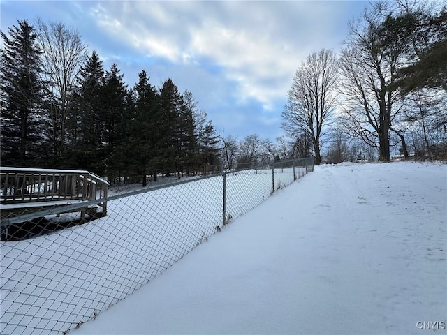 view of snowy yard