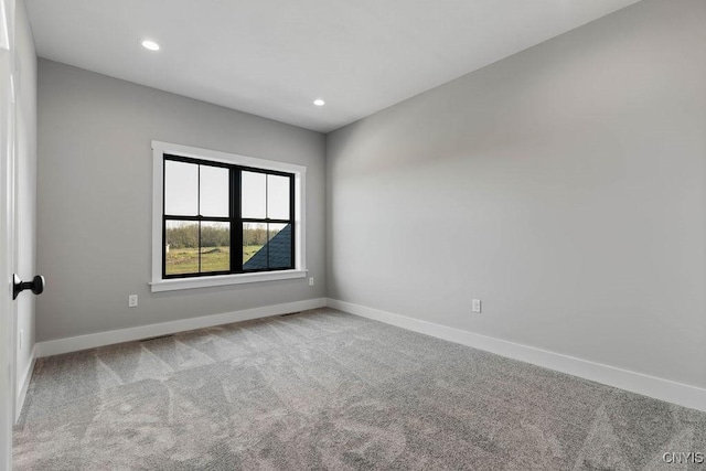 view of carpeted empty room