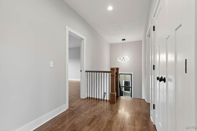 hall featuring hardwood / wood-style floors