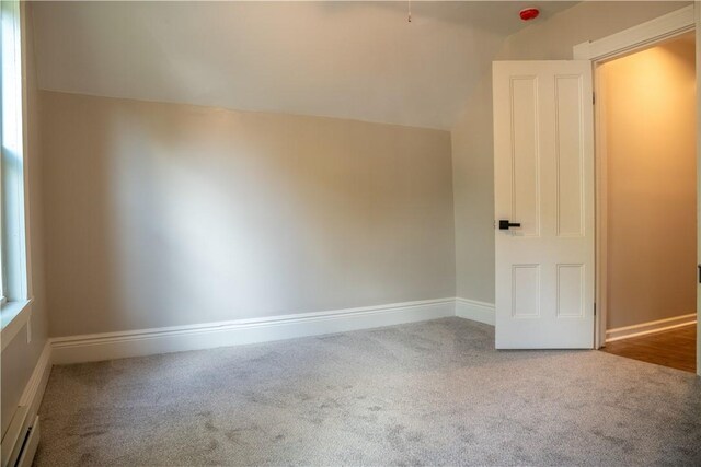 spare room with a baseboard radiator