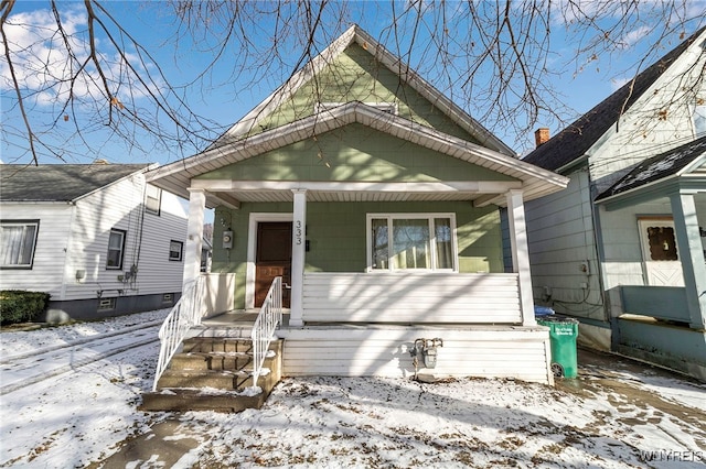 bungalow featuring a porch