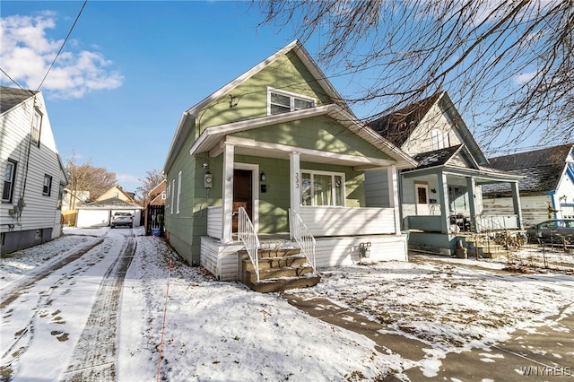 bungalow featuring a porch