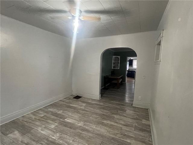 empty room featuring hardwood / wood-style floors