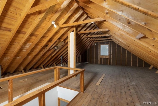 view of attic