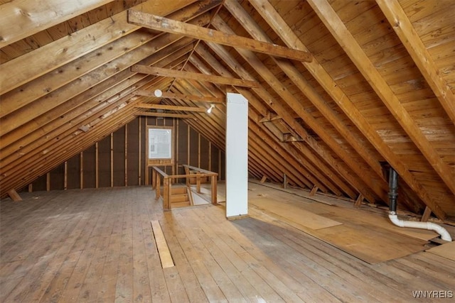 view of attic